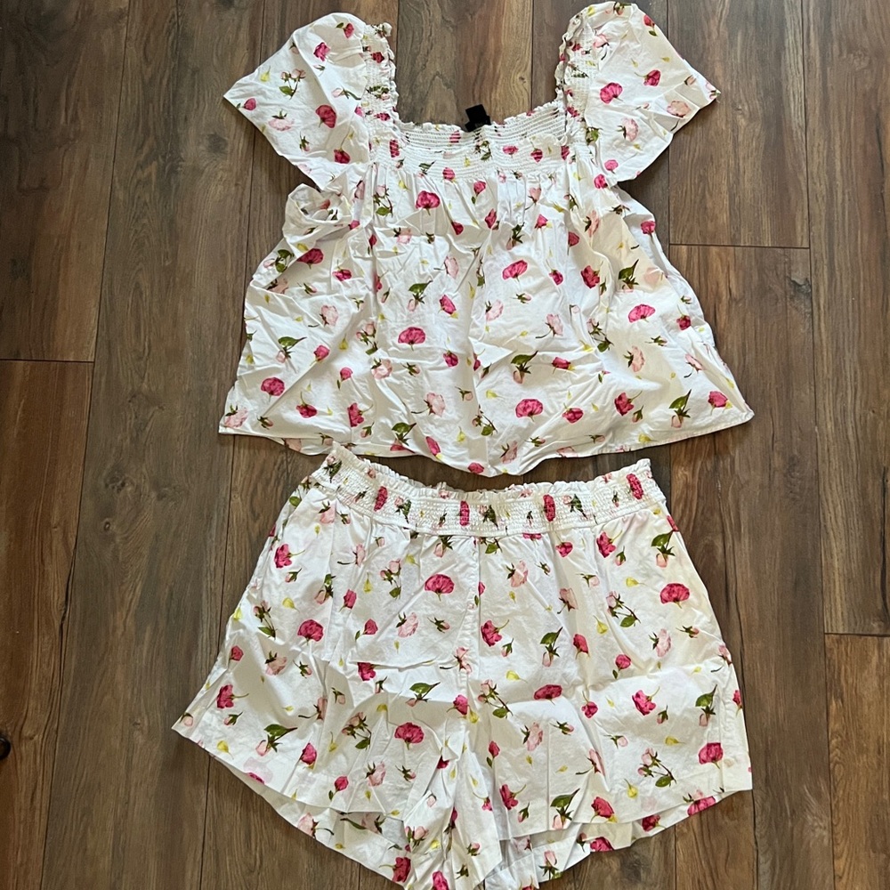 J. Crew Matching Floral Pajama Set